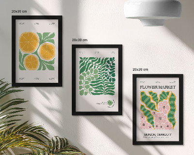 Posterpaket Frukt- och växtmotiv i pastellfärger posters