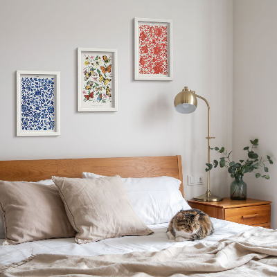 Posterpaket Vintage blommor fjärilar och ornament posters