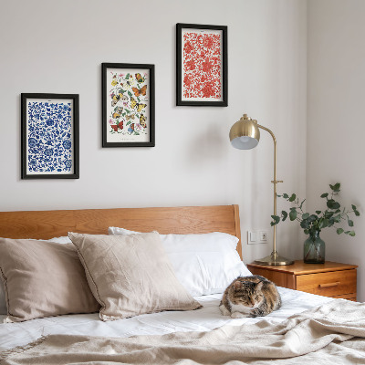 Posterpaket Vintage blommor fjärilar och ornament posters