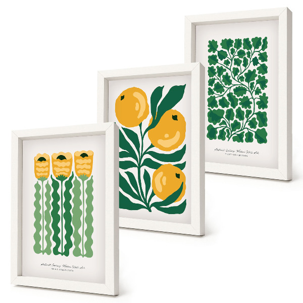 Posterpaket Växtmönster med blommor och bladposters