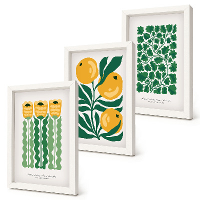Posterpaket Växtmönster med blommor och bladposters