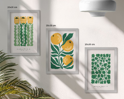 Posterpaket Växtmönster med blommor och bladposters
