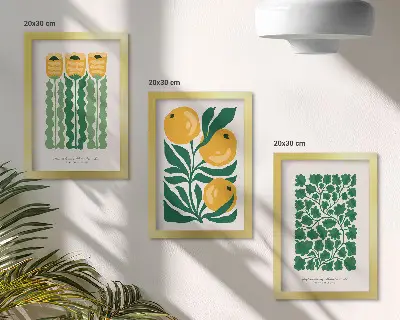 Posterpaket med växtmönster av blommor och blad