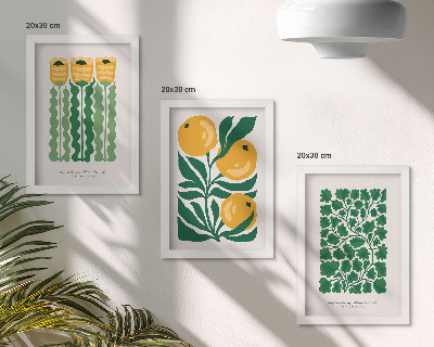 Posterpaket Växtmönster med blommor och bladposters