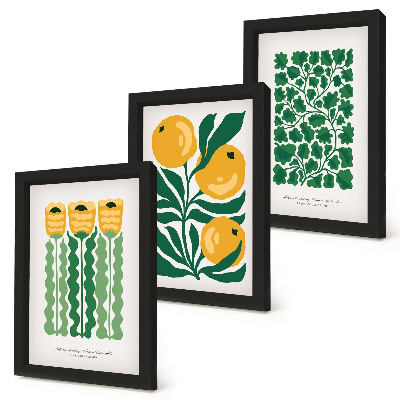 Posterpaket Växtmönster med blommor och bladposters