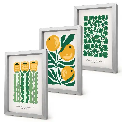 Posterpaket med växtmönster av blommor och blad