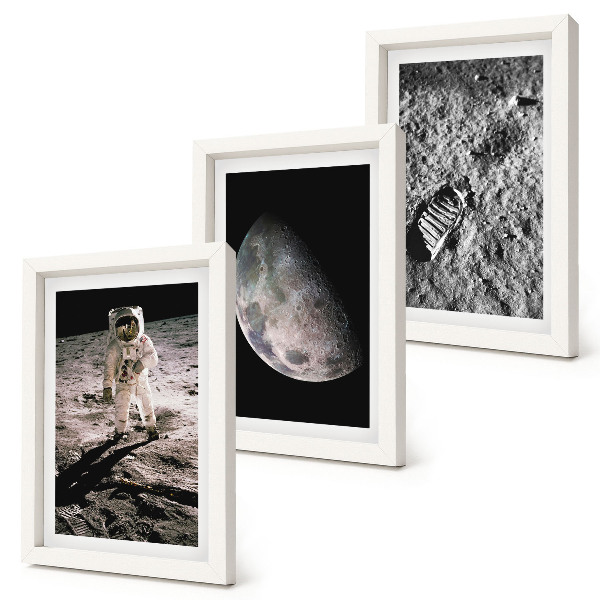 Posterpaket Astronaut på månens fotavtrycksfoto