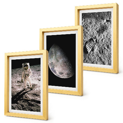 Posterpaket Astronaut på månens fotavtrycksfoto