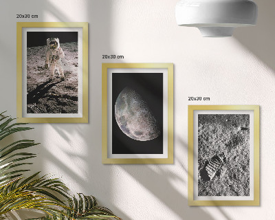 Posterpaket Astronaut på månens fotavtrycksfoto