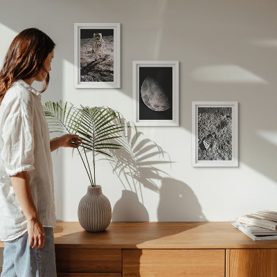 Posterpaket Astronaut på månens fotavtrycksfoto