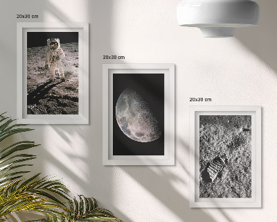 Posterpaket Astronaut på månens fotavtrycksfoto