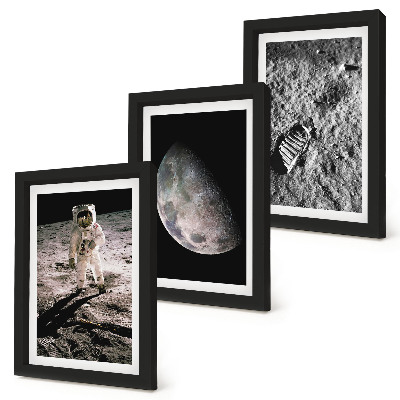 Posterpaket Astronaut på månens fotavtrycksfoto