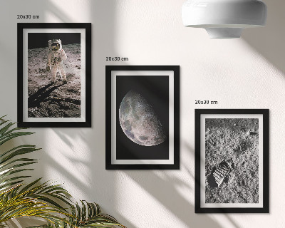 Posterpaket Astronaut på månens fotavtrycksfoto