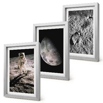 Posterpaket Astronaut på månens fotavtrycksfoto
