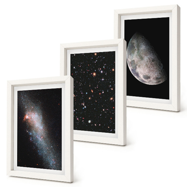 Posterpaket Rymdgalaxstjärnor och fullmåne