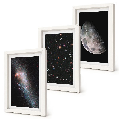 Posterpaket Rymdgalaxstjärnor och fullmåne