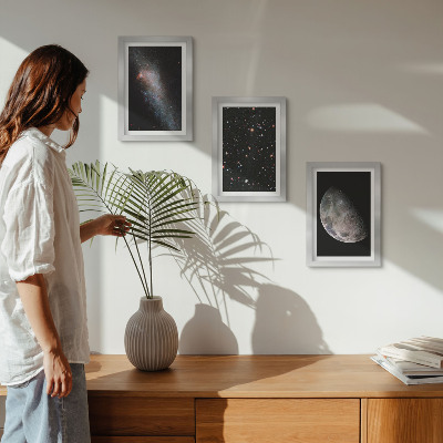 Posterpaket Rymdgalaxstjärnor och fullmåne
