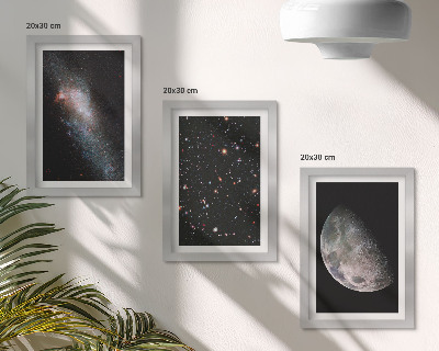 Posterpaket Rymdgalaxstjärnor och fullmåne