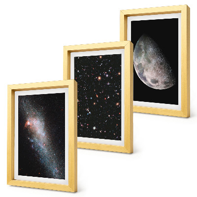 Posterpaket Rymdgalaxstjärnor och fullmåne