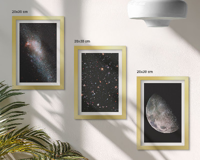 Posterpaket Rymdgalaxstjärnor och fullmåne