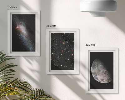 Posterpaket Rymdgalaxstjärnor och fullmåne