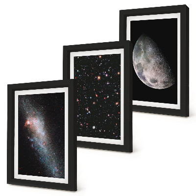 Posterpaket Rymdgalaxstjärnor och fullmåne