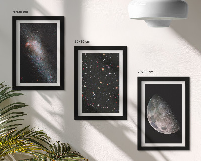 Posterpaket Rymdgalaxstjärnor och fullmåne