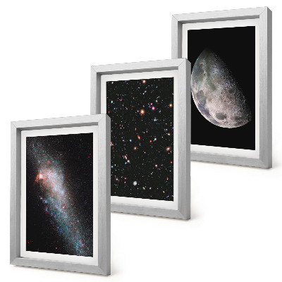 Posterpaket Rymdgalaxstjärnor och fullmåne