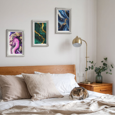 Posterpaket Abstrakta mönster i nyanser av rosa, grönt och blått