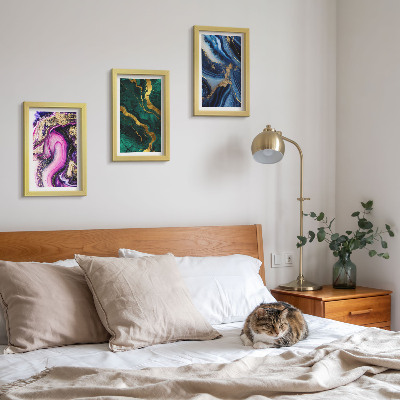 Posterpaket Abstrakta mönster i nyanser av rosa, grönt och blått