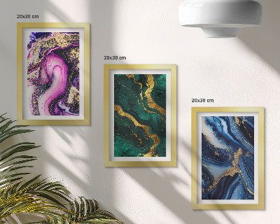 Posterpaket Abstrakta mönster i nyanser av rosa, grönt och blått