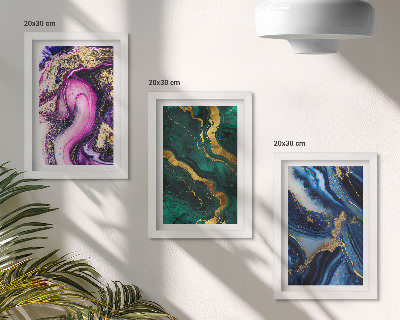 Posterpaket Abstrakta mönster i nyanser av rosa, grönt och blått
