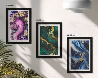Posterpaket Abstrakta mönster i nyanser av rosa, grönt och blått