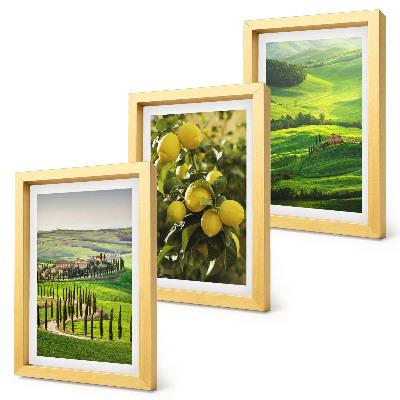 Posterpaket Italienska landskap med citrusträd och gröna kullar