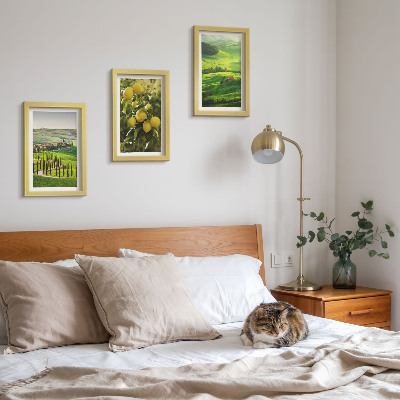 Posterpaket Italienska landskap med citrusträd och gröna kullar