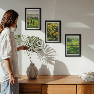 Posterpaket Italienska landskap med citrusträd och gröna kullar