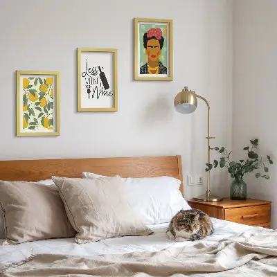 Posterpaket med Frida Kahlo porträtt och citat om vin