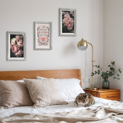 Posterpaket Vintagerosor med inskriptionen om drömmar