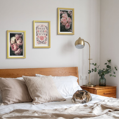 Posterpaket Vintagerosor med inskriptionen om drömmar
