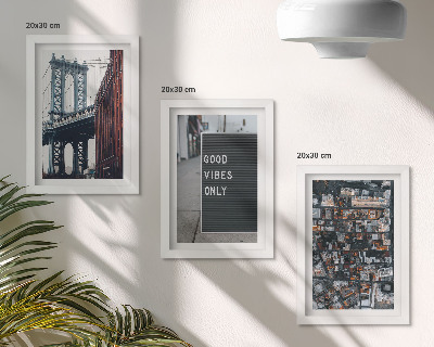 Posterpaket Bro i staden med gatuskyltar, Flygfoto