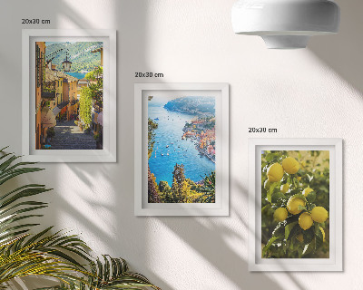 Posterpaket Pittoreska kustgator med utsikt över havet och citroner