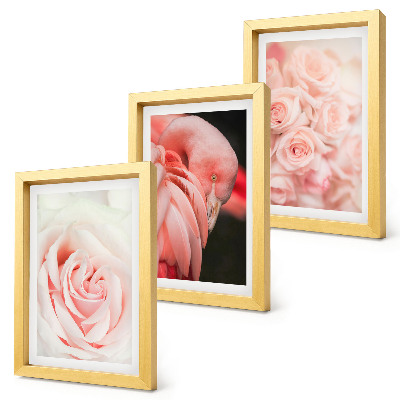Posterpaket Pastellrosa och flamingo i delikata nyanser