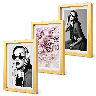 Posterpaket Snygga porträtt av kvinnor med rosa blommor