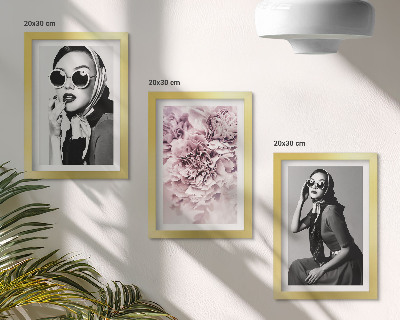 Posterpaket Snygga porträtt av kvinnor med rosa blommor