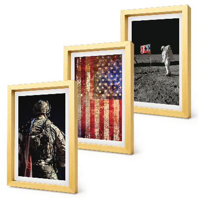Posterpaket Amerikanska nationella symboler USA:s flagga