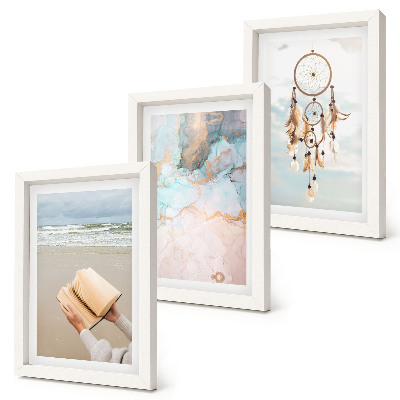 Posterpaket Abstrakt havsläsningsbok och boho drömfångare