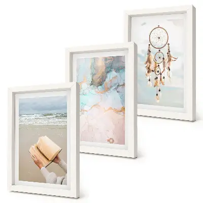 Posterpaket med abstrakt havsläsning och boho drömfångare