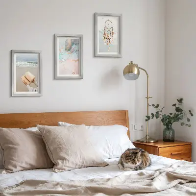 Posterpaket med abstrakt havsläsning och boho drömfångare