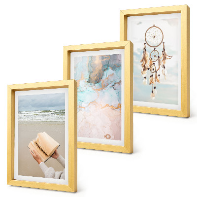 Posterpaket Abstrakt havsläsningsbok och boho drömfångare