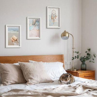 Posterpaket Abstrakt havsläsningsbok och boho drömfångare